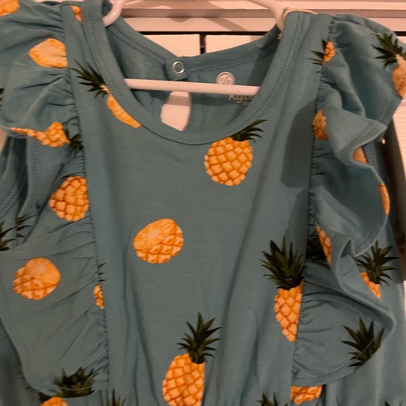 Kyte BABY Blue Pineapple Print Romper - Picture 3 of 5
